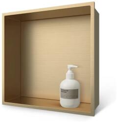 Rigoleinox Raft incastrat patrat, inox periat auriu, Wall-Box 30x30x10cm Raft