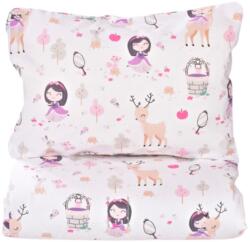 Confort Family Set complet lenjerie 5 piese pentru patut incastrabil model fetite (C6096) - kidiko Lenjerii de pat bebelusi‎, patura bebelusi
