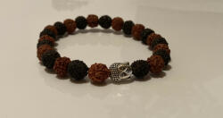  Rudraksha Buddha Karkötő fekete barna