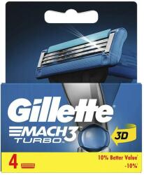 Gillette Casete de rezervă pentru aparatul de ras, 4 buc. - Gillette Mach 3 Turbo 3D 4 buc
