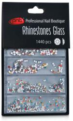 PNB Strasuri pentru unghii - PNB Colorful Mix SS2, 3, 6, 8, 10, 12 Glass 1440 szt