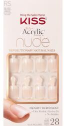 Kiss Set unghii false, nude - Kiss Salon Acrylic Nude Nails Breathtaking 28 buc