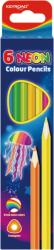 Keyroad Színes ceruza készlet háromszögletű Keyroad Neon 6 klf. neon szín (KR971754)