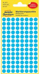 Avery Etikett címke, o8mm, jelölésre, 104 címke/ív, 4 ív/doboz, Avery kék (3011) - irodaitermekek