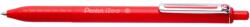 Pentel Golyóstoll nyomógombos 0, 35mm, Pentel iZee, írásszín piros (BX467-B) - irodaitermekek