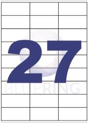 Bluering Etikett címke, 70x32mm, 100 lap, 27 címke/lap Bluering® (BRET129) - irodaitermekek