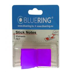 Bluering Jelölőcímke 25x45mm, 50lap, műanyag Bluering®, lila (JELCMUA50LL) - irodaitermekek