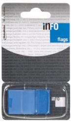 Info notes Jelölőcímke 25x43mm, 50lap, műanyag, Info Notes Info Flags kék (7728-36) - irodaitermekek