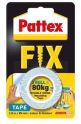 Pattex Ragasztószalag kétoldalas, 19mmx1, 5 m, Henkel Patex Fix 80 kg (1684211) - irodaitermekek