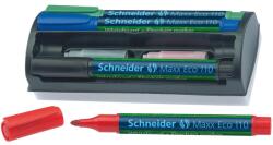 Schneider Tábla- és flipchart marker készlet 1-3mm, szivaccsal Schneider Maxx Eco 110, 4 klf. szín (E111098) - irodaitermekek