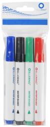 BLUERING Flipchart marker készlet, rostirón vizes kerek végű 3mm, Bluering®, 4 klf. szín (JJ20572B-4) - irodaitermekek