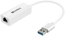Sandberg Átalakító - USB3.0 Gigabit Network Adapter (USB3.0, RJ45, 10/100/1000Mbps, fehér) (133-90)