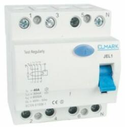 Elmark 4P Fi-relé 40A 300mA AC érintésvédelmi relé áramvédő kapcsoló 40443 (40443)