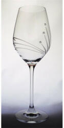 D&D Kristály pohár swarovski dísszel bor 360ml átlátszó 6 db-os Luxury (8588006068115)