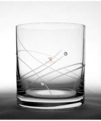 D&D Kristály pohár swarovski dísszel whisky 280ml átlátszó 6 db-os Luxury (8588006068276)