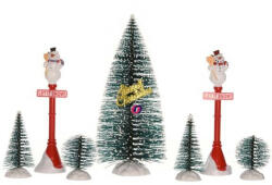 Decoration & Design Karácsonyi dekor szett műanyag 2, 5x3, 5x11cm zöld 7 db-os szett (DD62280)