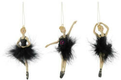 Decoration & Design Lány balettruhában tollal akasztós poly 5x1, 5x13 fekete 3 féle (823-909)