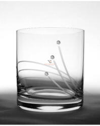 D&D Kristály pohár swarovski dísszel whisky 280ml átlátszó 6 db-os (8588006068306)