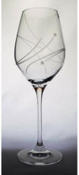 D&D Kristály pohár swarovski dísszel bor 360ml átlátszó 6 db-os Premium (8588006068221)