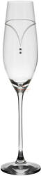 D&D Kristály pohár swarovski dísszel pezsgő 210ml átlátszó 2 db-os (8588006988468)