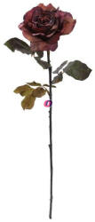D&D Selyemvirág antik rózsa szálas 65 cm barna (DD61267)