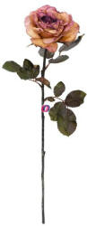 D&D Selyemvirág antik rózsa szálas 65 cm sötét lila (DD61266)