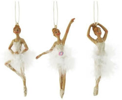 Decoration & Design Lány balettruhában tollal akasztós poly 5x1, 5x13 fehér 3 féle (823-910)