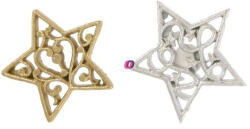 Decoration & Design Csillag öntapadós poly 6, 3x6, 2x0, 5cm fehér, arany 2 db-os szett (DD62580)