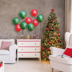 Family Collection Lufi szett piros-zöld, karácsonyi motívumokkal 12 db / csomag (58752)