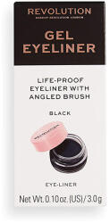 Makeup Revolution Gel Eyeliner Pot With Angled Brush crema de ochi cu gel cu pensula Woman 3 g