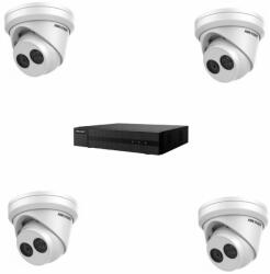 Hikvision HiWatch Kit 4 camere IP dome 8 Megapixel (4xDS-2CD2383G2-IU+HWN-4108MH-8P)