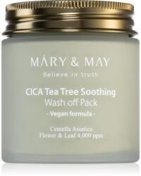 MARY & MAY Cica Tea Tree Soothing Masca de curatare cu minerale si argila pentru netezirea pielii 125 g