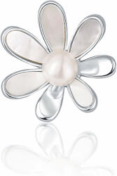 JwL Luxury Pearls Broșă de perle 2in1 cu perle albe reale și sidef JL0660