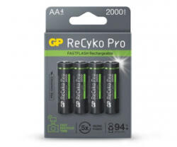 GP Batteries ReCyko Pro Photo Flash AA (HR6) 2000mAh akku (4db/csomag) (B2420)