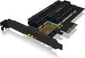 RaidSonic IcyBox PCIe extension card with M. 2 M-Key socket for one M. 2 NVMe SSD (IB-PCI215M2-HSL)