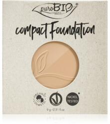 puroBIO Cosmetics Compact Foundation kompakt púderes alapozó utántöltő SPF 10 árnyalat 02 9 g