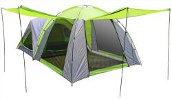 Action sátor 1 hálószobával és 1 nappalival, Szabadidő, 480x260x165/185cm, Zöld (KAMP0184)