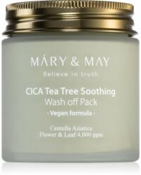 MARY & MAY Cica Tea Tree Soothing tisztító maszk agyaggal az arcbőr megnyugtatására 125 g