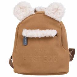 CHILDHOME Rucsac pentru copii Childhome My First Bag, aspect piele intoarsa Bej (CH-CWKIDBMR)