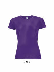 SOL'S Női póló SOL'S SO01159 Sol'S Sporty Women - Raglan-Sleeved T-Shirt -M, Dark Purple