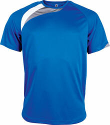 Proact Uniszex póló Proact PA436 Adults Short-Sleeved Jersey -M, Sporty Royal Blue/White/Storm Grey