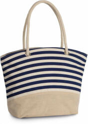 Kimood Női táska Kimood KI0283 Jute Canvas Duffel Shopping Bag -Egy méret, Natural/Navy