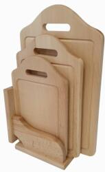 Tonap Bükkfa vágódeszka állványon 3 db 42 x 26 x 12 cm (19Z)