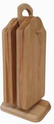  Bükkfa vágódeszka állványon 6 db 28 x 11 x 12 cm (18Z)