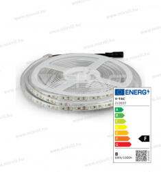 V-TAC SKU-212037 Led szalag kültéri IP65 3528 120 led/m 6000K hideg fehér 7, 2W/m 600lm/m 12V DC 8mm (212037)