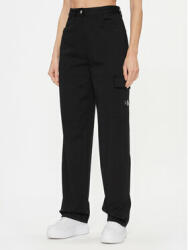 Calvin Klein Jeans Pantaloni din material Stretch Twill High Rise Straight J20J221297 Negru Regular Fit