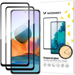 Wozinsky 2x Tempered Glass Full Glue Super Tough Screen Protector Full Coveraged with Frame Case Friendly for Xiaomi Redmi Note 10 Pro black - pcone
