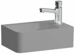Laufen VAL Kézmosó, túlfolyónyílás nélkül, 1 csaplyukkal jobb oldalon, Graphite matt H8152807581141 (H8152807581141)