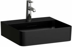 Laufen VAL Kézmosó, alsó felülete csiszolt, egy csaplyuk, középen, Fekete matt H8162807161041 (H8162807161041)