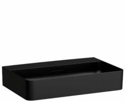 Laufen VAL Mosdótál, alsó felülete csiszolt, csaplyuk nélkül, Fekete matt H8162857161091 (H8162857161091)